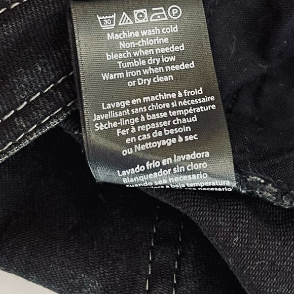 ✅SOLD-Rachel Zoe | Flare Leg Denim Jeans Raw Cut Hem Mid Rise Black Stretch - Picture 7 of 7